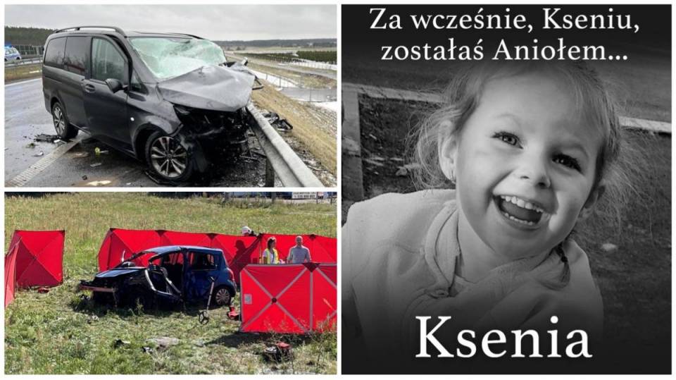 Wymknęła się śmierci z wypadku pod Bełchatowem. Zginęła wracając z rehabilitacji. 4-letnia Ksenia jedną z ofiar koszmaru na S5 [Foto]